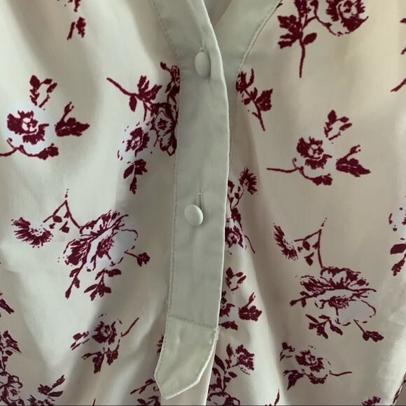 Modcloth Cream White Floral Top Blouse Medium - Picture 5 of 11